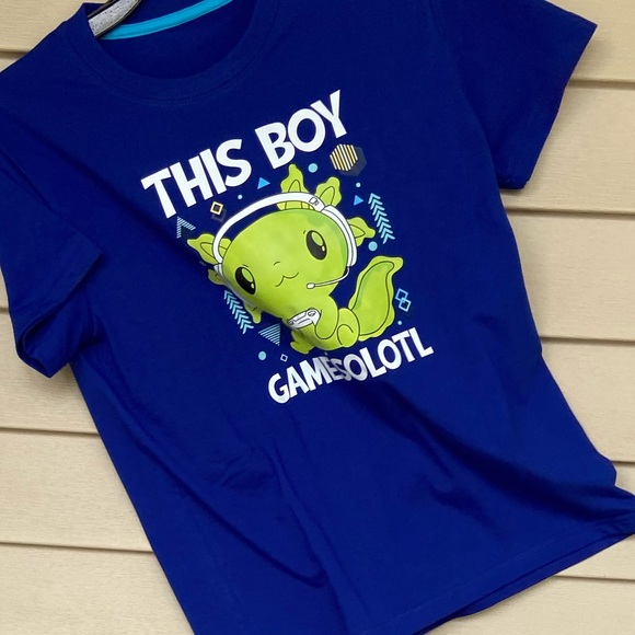 Child’s Sz-S/M/7 & M/L/10 Graphic T-Shirt w/Green Gaming Monster/Alien Character - Picture 2 of 16